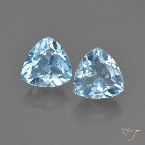 2.66ctw Natural Sky Blue Topaz, Trillion, VVS-VS