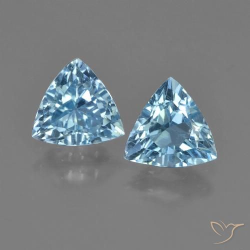 Swiss Blue Topaz Gem - 1.3ct Trillion Facet (ID: 452625)