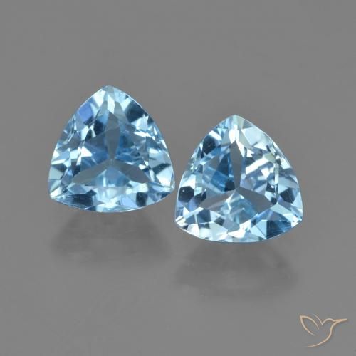 2.77ctw Natural Sky Blue Topaz, Trillion, VVS-VS