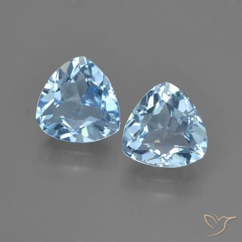 2.61ctw Natural Sky Blue Topaz, Trillion, VVS-VS
