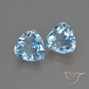 2.61 ctw Blue Topaz Stones, Natural Topaz in Trillion Facet Shape for Sale