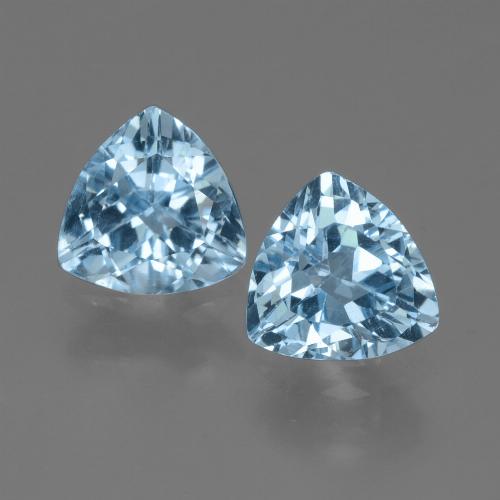 Maya Blue Topaz Gem - 1.3ct Trillion Facet (ID: 452655)