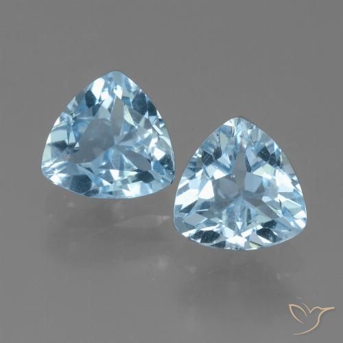2.72ctw Natural Sky Blue Topaz, Trillion, VVS-VS
