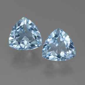 Maya Blue Topas Edelstein - 1.5ct Trillantschliff (ID: 452657)