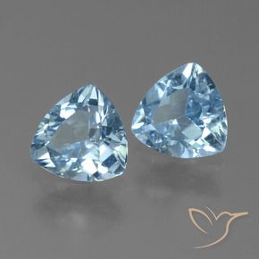 2.43 ctw Blue Topaz Stones, Natural Topaz in Trillion Facet Shape for Sale