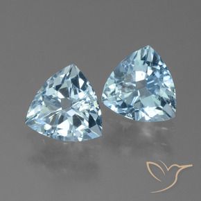 2.52 ctw Blue Topaz Stones, Natural Topaz in Trillion Facet Shape for Sale