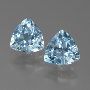 Небесно Голубой Топаз Камень - 1.2ct Огранка Триллион Фасетная (ID: 452665)