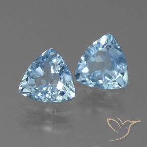 2.19 ctw Blue Topaz Stones, Natural Topaz in Trillion Facet Shape for Sale