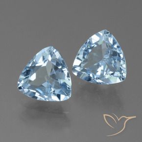 2.67 ctw Blue Topaz Stones, Natural Topaz in Trillion Facet Shape for Sale