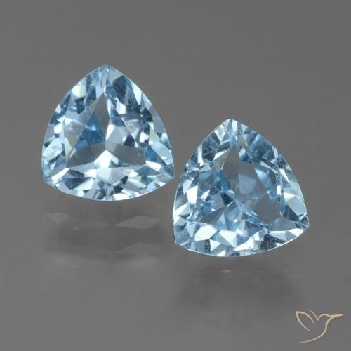 2.62ctw Natural Sky Blue Topaz, Trillion, VVS-VS