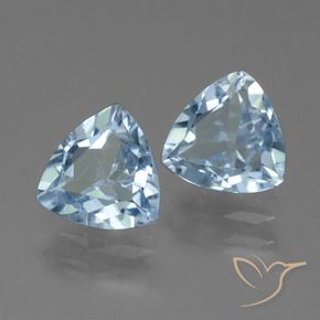 2.54 ctw Blue Topaz Stones, Natural Topaz in Trillion Facet Shape for Sale