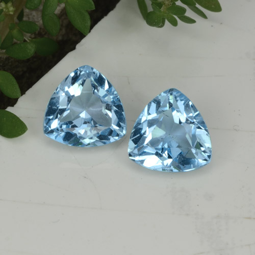 Baby Blue Topaz Gem - 1.6ct Trillion Facet (ID: 452700)