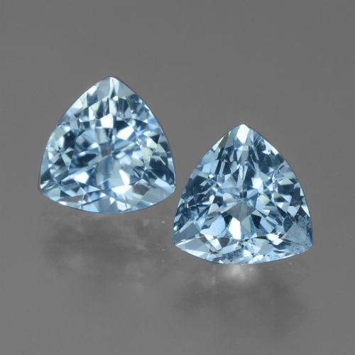 Light Blue Topaz Gem - 1.4ct Trillion Facet (ID: 452701)