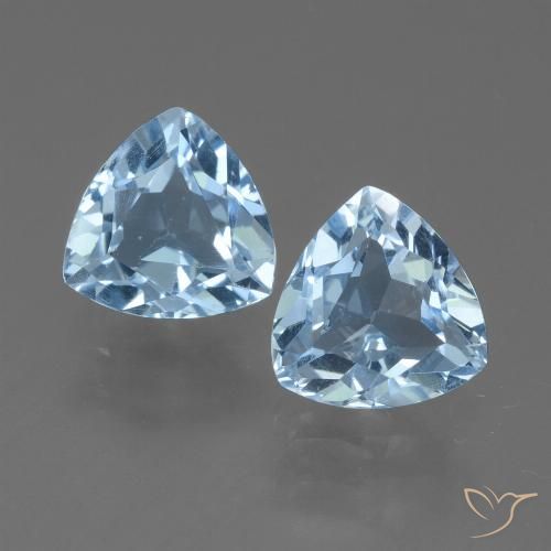 2.75ctw Natural Sky Blue Topaz, Trillion, VVS-VS