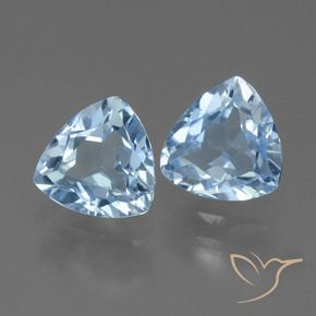2.75 ctw Blue Topaz Stones, Natural Topaz in Trillion Facet Shape for Sale