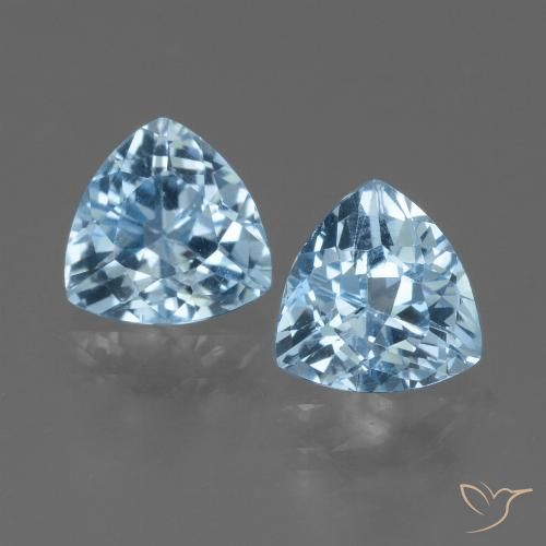 2.79ctw Natural Sky Blue Topaz, Trillion, VVS-VS