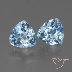 2.79 ctw Blue Topaz Stones, Natural Topaz in Trillion Facet Shape for Sale