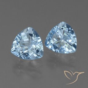 2.59 ctw Blue Topaz Stones, Natural Topaz in Trillion Facet Shape for Sale