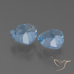 Topaz Gemstones in 6.8 x 6.5 mm Size for Sale, Topaz Stones in Sky Blue Color