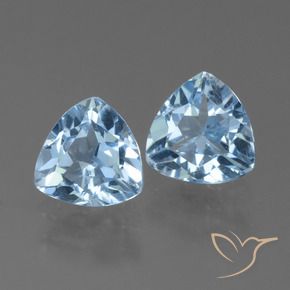 2.72 ctw Blue Topaz Stones, Natural Topaz in Trillion Facet Shape for Sale