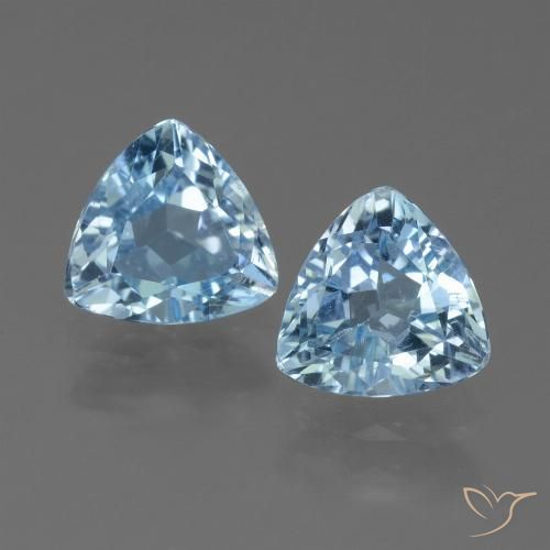2.60ctw Natural Sky Blue Topaz, Trillion, VS