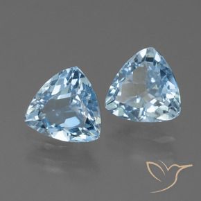 2.60 ctw Blue Topaz Stones, Natural Topaz in Trillion Facet Shape for Sale