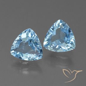 2.47 ctw Blue Topaz Stones, Natural Topaz in Trillion Facet Shape for Sale
