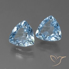 2.46 ctw Blue Topaz Stones, Natural Topaz in Trillion Facet Shape for Sale