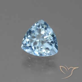 1.42 ct Blue Topaz Stone, Natural Topaz in Trillion Facet Shape for Sale