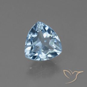 1.32 ct Blue Topaz Stone, Natural Topaz in Trillion Facet Shape for Sale