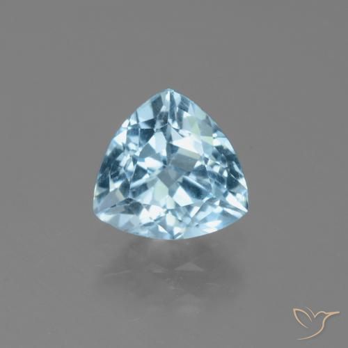 Небесно Голубой Топаз Камень - 1.3ct Огранка Триллион Фасетная (ID: 452750)