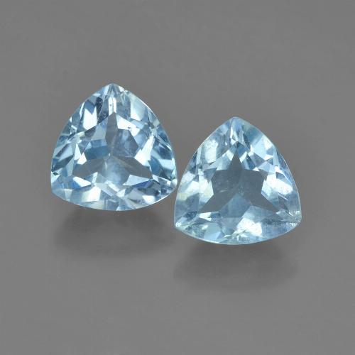 Sky Blue Topaz Gem - 1.4ct Trillion Facet (ID: 452753)