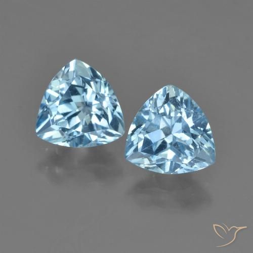 Sky Blue Topaz Gem - 1.4ct Trillion Facet (ID: 452759)