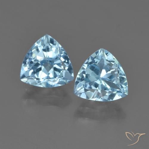 Sky Blue Topaz Gem - 1.4ct Trillion Facet (ID: 452762)
