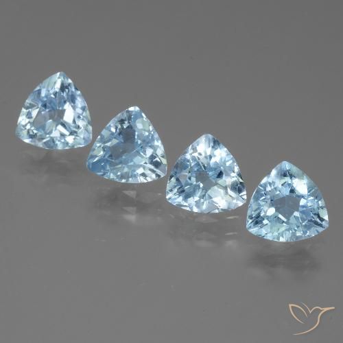 4.88ctw Natural Sky Blue Topaz, Trillion, VS