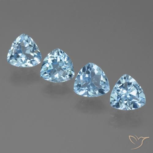 4.85ctw Natural Sky Blue Topaz, Trillion, VVS-VS