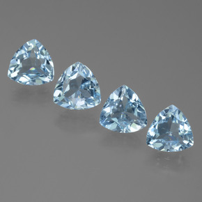 Sky Blue Topaz Gem - 1.3ct Trillion Facet (ID: 452818)