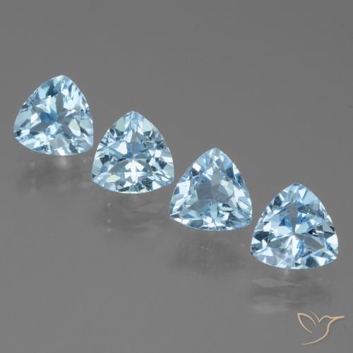 5.68ctw Natural Sky Blue Topaz, Trillion, VVS-VS