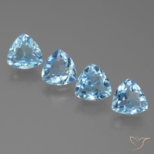 4.85ctw Natural Sky Blue Topaz, Trillion, VVS-VS