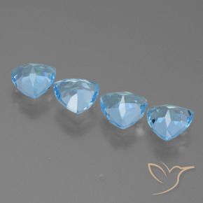 Topaz Gemstones in 7 x 7 mm (calibrated) Size for Sale, Topaz Stones in Sky Blue Color