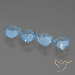 Topaz Gemstones in 6.8 x 6.6 mm Size for Sale, Topaz Stones in Sky Blue Color
