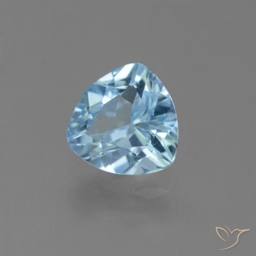 1.32 ct Blue Topaz Stone, Natural Topaz in Trillion Facet Shape for Sale