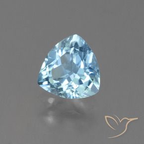 1.32 ct Blue Topaz Stone, Natural Topaz in Trillion Facet Shape for Sale