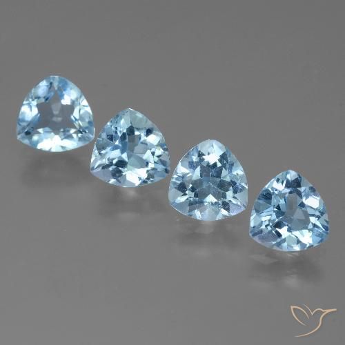 5.08ctw Natural Sky Blue Topaz, Trillion, VVS-VS