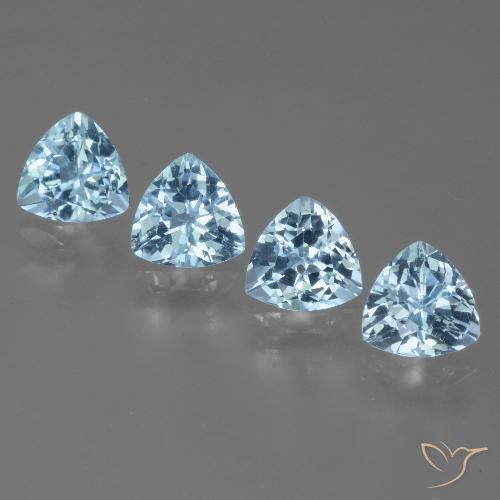 5.58ctw Natural Sky Blue Topaz, Trillion, VVS-VS
