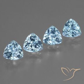 5.58 ctw Blue Topaz Stones, Natural Topaz in Trillion Facet Shape for Sale