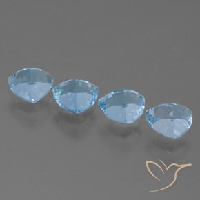 Topaz Gemstones in 7 x 7 mm (calibrated) Size for Sale, Topaz Stones in Sky Blue Color