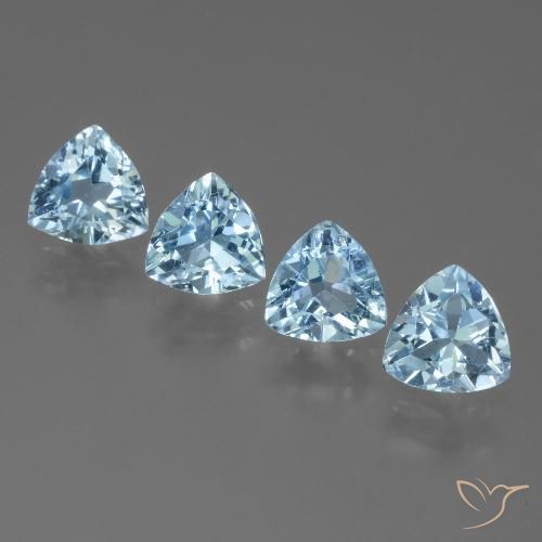 4.75ctw Natural Sky Blue Topaz, Trillion, VVS-VS