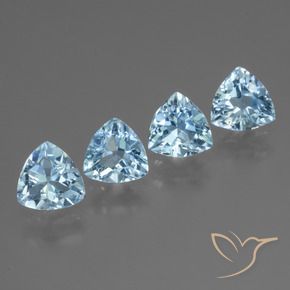 4.75 ctw Blue Topaz Stones, Natural Topaz in Trillion Facet Shape for Sale