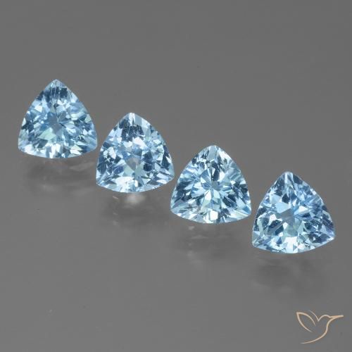 4.84ctw Natural Swiss Blue Topaz, Trillion, VVS-VS